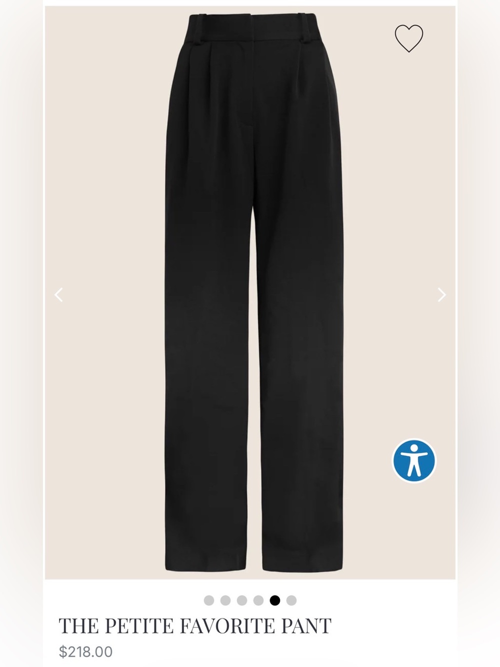 Favorite Daughter Petite Black High-Waist Wide-Leg Trousers